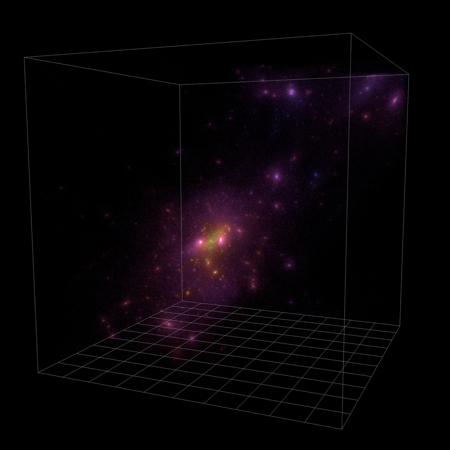 Simulation de halos de matière noire dans le projet DEUS - Droits : DEUS consortium